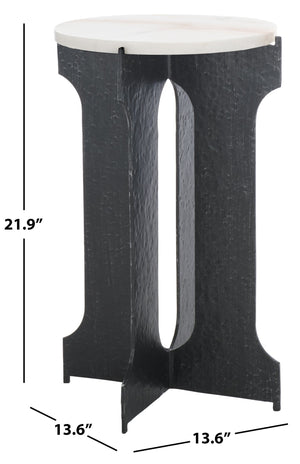 Safavieh Tayanna Metal And Marble Accent Table - Elegant Black & White Design For Stylish Home Décor Black ,White Metal ,Marble Sfv9546a