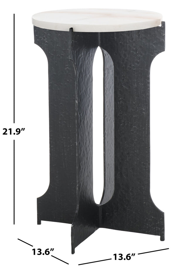 Safavieh Tayanna Metal And Marble Accent Table - Elegant Black & White Design For Stylish Home Décor Black ,White Metal ,Marble Sfv9546a
