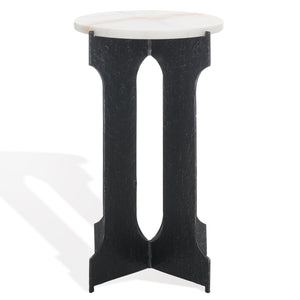 Safavieh Tayanna Metal And Marble Accent Table - Elegant Black & White Design For Stylish Home Décor Black ,White Metal ,Marble Sfv9546a