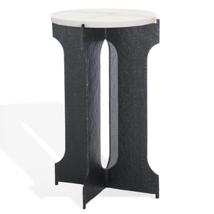 Safavieh Tayanna Metal And Marble Accent Table - Elegant Black & White Design For Stylish Home Décor Black ,White Metal ,Marble Sfv9546a
