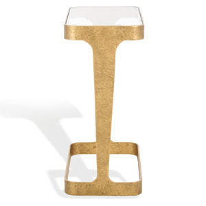 Safavieh VIKTOR Forged Metal Accent Table in Brass & Clear Glass - Stylish, Durable & Versatile Design SFV9547A