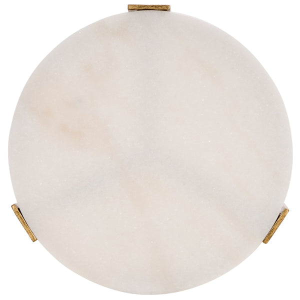 Safavieh RAYNIE Accent Table: Elegant Brass & Marble Design, Versatile for Living Room or Bedroom Decor SFV9548A