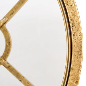 Safavieh Tauri Forged Metal Round Accent Table - Elegant Brass Design With Clear Glass Top For Any Space Brass ,Clear Metal ,Tempered Glass Sfv9551a