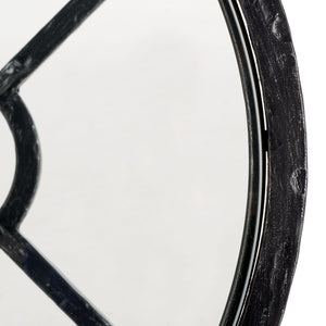 Safavieh Tauri Forged Metal Round Accent Table - Elegant Brass Design With Clear Glass Top For Any Space Black ,Clear Metal ,Tempered Glass Sfv9551b