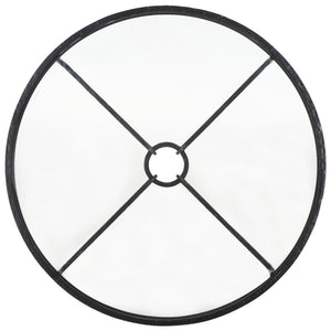 Safavieh TAURI Forged Metal Round Coffee Table - Industrial Elegance with Clear Glass Top for Modern Living Spaces Black / Clear SFV9552B