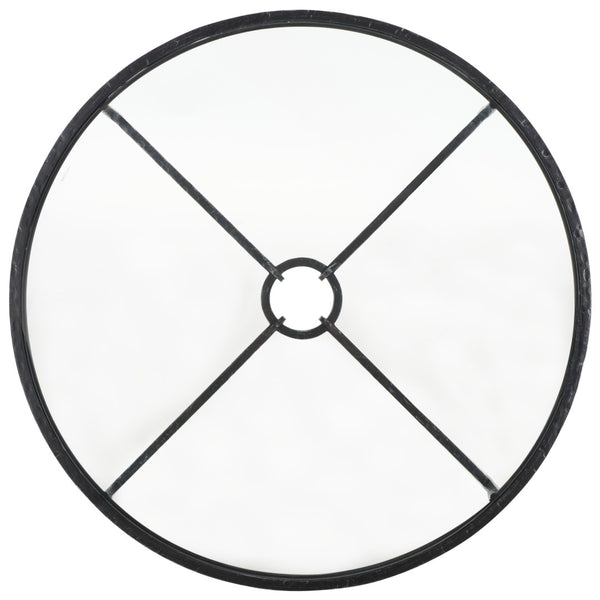 Safavieh TAURI Forged Metal Round Coffee Table - Industrial Elegance with Clear Glass Top for Modern Living Spaces Black / Clear SFV9552B