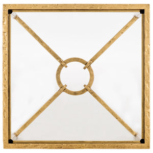 Safavieh Tauri Forged Metal Accent Table – Chic Brass Finish With Clear Glass Top For Elegant Home Decor Brass ,Clear Metal ,Tempered Glass Sfv9554a