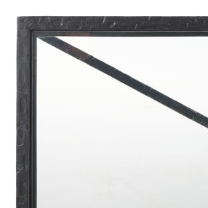 Safavieh TAURI Forged Metal Rectangle Coffee Table – Stylish Industrial Design for Modern Living Spaces Black / Clear SFV9555B