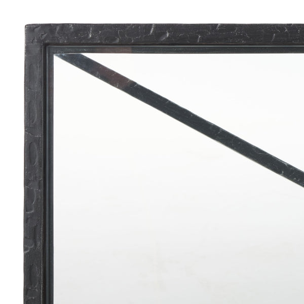 Safavieh TAURI Forged Metal Rectangle Coffee Table – Stylish Industrial Design for Modern Living Spaces Black / Clear SFV9555B