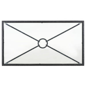 Safavieh TAURI Forged Metal Rectangle Coffee Table – Stylish Industrial Design for Modern Living Spaces Black / Clear SFV9555B