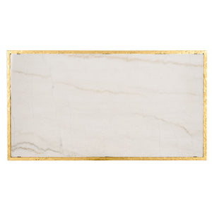 Safavieh Tauri Forged Metal Rectangle Coffee Table - Elegant Brass Base With Clear Glass Top For Your Living Room Brass ,White Metal ,Marble Sfv9555c