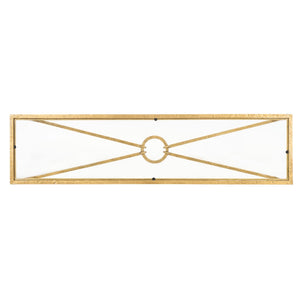 Safavieh TAURI Forged Metal Rectangle Console Table - Industrial Chic Design for Modern Living Spaces Brass / Clear SFV9556A