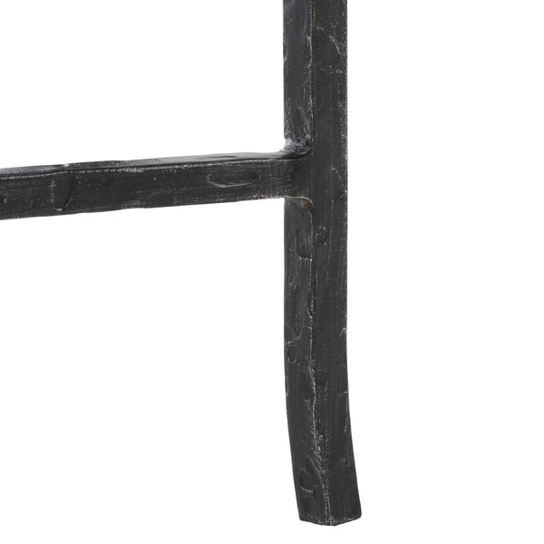 Safavieh TAURI Forged Metal Rectangle Console Table - Industrial Chic Design for Modern Living Spaces Black / Clear SFV9556B