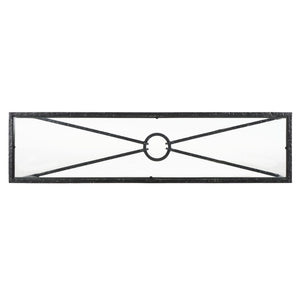 Safavieh TAURI Forged Metal Rectangle Console Table - Industrial Chic Design for Modern Living Spaces Black / Clear SFV9556B