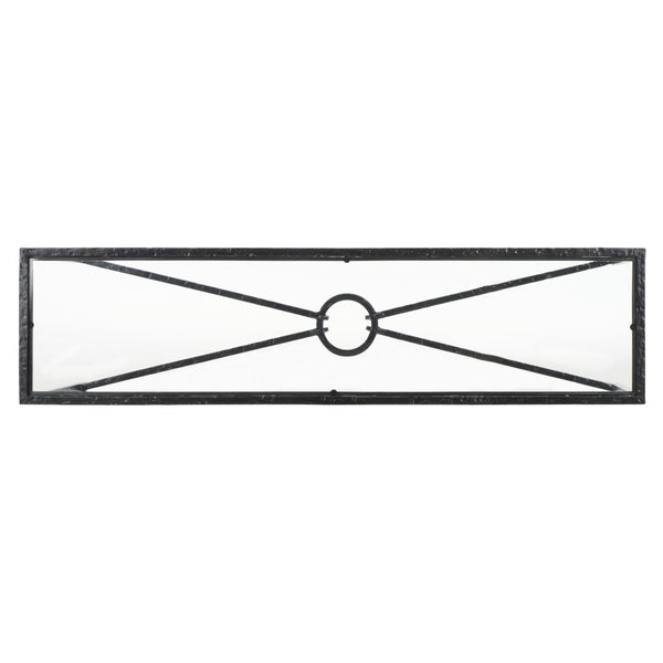 Safavieh TAURI Forged Metal Rectangle Console Table - Industrial Chic Design for Modern Living Spaces Black / Clear SFV9556B