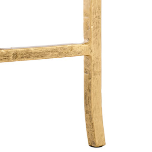 Safavieh Tauri Forged Metal Rectangle Console Table - Elegant Glass Top & Durable Iron Design For Any Space Brass ,White Metal ,Marble Sfv9556c