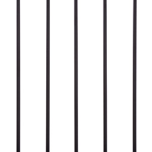 Sheeran Black Metal Spindle Bedframe With Reinforced Slats, Matte Finish, Timeless Minimalist Style