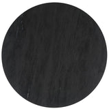 Safavieh Valentia Tall Round Marble Accent Table XII23 Black Marble / Mdf  SFV9703D-2BX