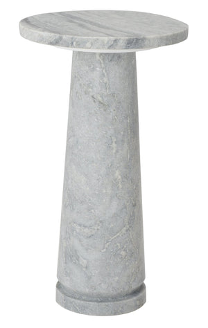 Safavieh VALENTIA Round Marble Accent Table - Sculptural Elegance for Modern Interiors and Small Spaces Light Grey SFV9704A