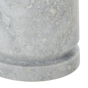 Safavieh VALENTIA Round Marble Accent Table - Sculptural Elegance for Modern Interiors and Small Spaces Light Grey SFV9704A