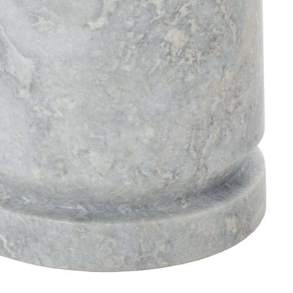 Safavieh VALENTIA Round Marble Accent Table - Sculptural Elegance for Modern Interiors and Small Spaces Light Grey SFV9704A