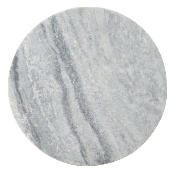 Safavieh VALENTIA Round Marble Accent Table - Sculptural Elegance for Modern Interiors and Small Spaces Light Grey SFV9704A
