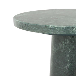 Safavieh VALENTIA Round Marble Accent Table - Sculptural Elegance for Modern Interiors and Small Spaces Green SFV9704C