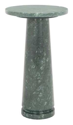 Safavieh VALENTIA Round Marble Accent Table - Sculptural Elegance for Modern Interiors and Small Spaces Green SFV9704C