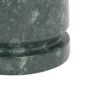 Safavieh VALENTIA Round Marble Accent Table - Sculptural Elegance for Modern Interiors and Small Spaces Green SFV9704C