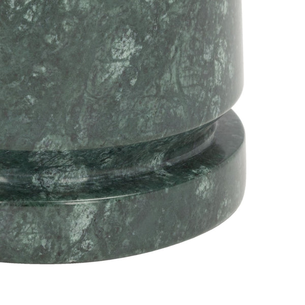 Safavieh VALENTIA Round Marble Accent Table - Sculptural Elegance for Modern Interiors and Small Spaces Green SFV9704C