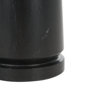 Safavieh VALENTIA Round Marble Accent Table - Sculptural Elegance for Modern Interiors and Small Spaces Black SFV9704D