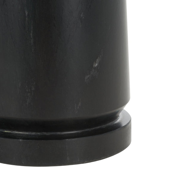 Safavieh VALENTIA Round Marble Accent Table - Sculptural Elegance for Modern Interiors and Small Spaces Black SFV9704D