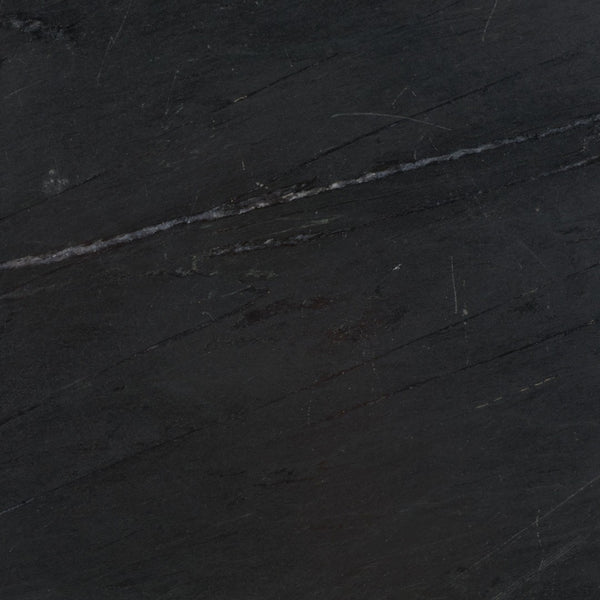 Safavieh VALENTIA Round Marble Accent Table - Sculptural Elegance for Modern Interiors and Small Spaces Black SFV9704D