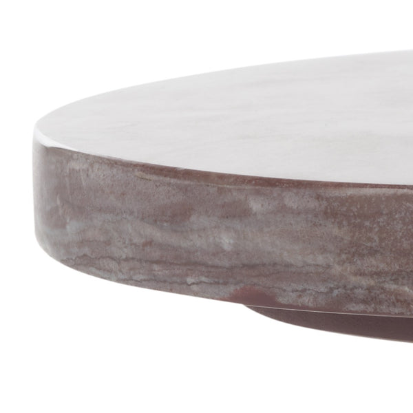 Safavieh Valentia Round Marble Accent Table XII23 Pink Marble / Mdf  SFV9704E