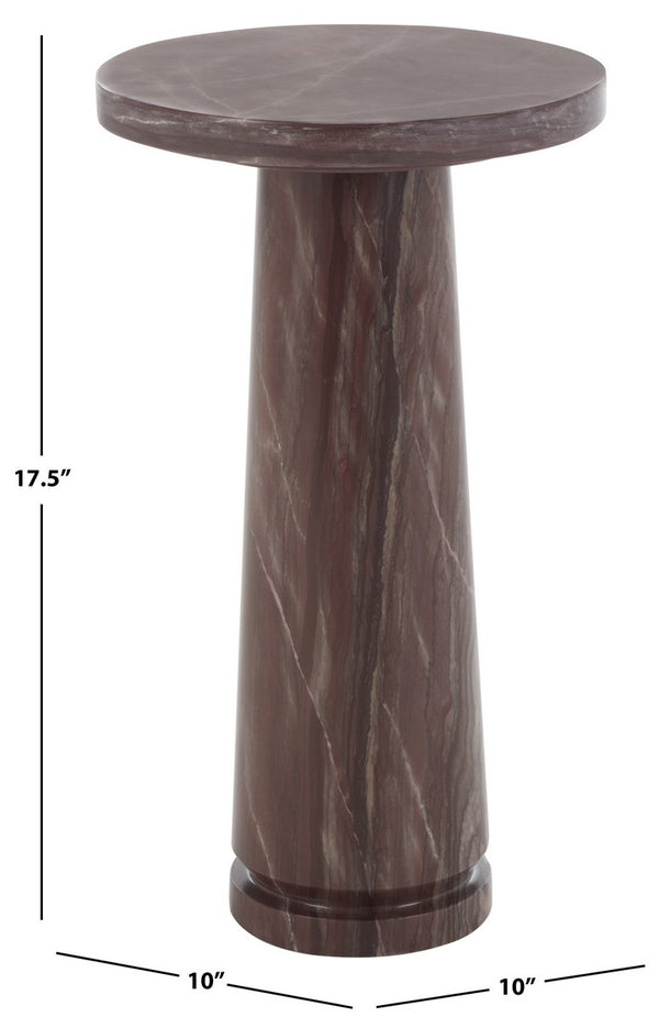 Safavieh Valentia Round Marble Accent Table XII23 Pink Marble / Mdf  SFV9704E