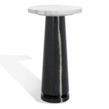 Safavieh Valentia Round Marble Accent Table White / Black Marble / Mdf  SFV9704F