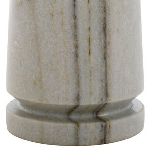Safavieh VALENTIA Round Marble Accent Table - Sculptural Elegance for Modern Interiors and Small Spaces White / Black SFV9704F