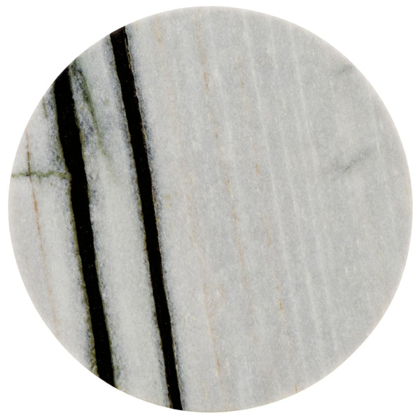 Safavieh VALENTIA Round Marble Accent Table - Sculptural Elegance for Modern Interiors and Small Spaces White / Black SFV9704F