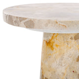 Safavieh Valentia Round Marble Accent Table Beige Marble / Mdf  SFV9704I