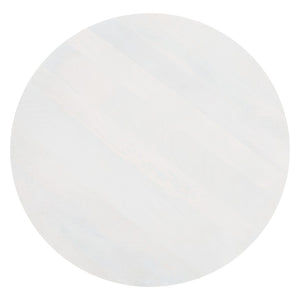 Safavieh CALHOUN Round Mango Wood Coffee Table - Sculptural Design with Asymmetrical Charm for Modern Interiors White Washed SFV9705B