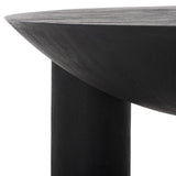 Safavieh Calhoun Round Wood Coffee Table Black SFV9705C