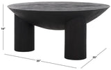 Safavieh Calhoun Round Wood Coffee Table Black SFV9705C