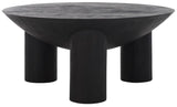 Safavieh Calhoun Round Wood Coffee Table Black SFV9705C