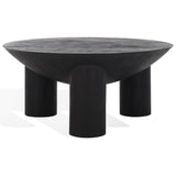 Safavieh Calhoun Round Wood Coffee Table Black SFV9705C