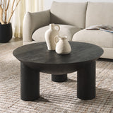 Safavieh Calhoun Round Wood Coffee Table Black SFV9705C