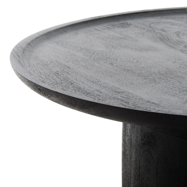 Safavieh Hope Round Wood Coffee Table XII23 Black Wood SFV9706A-2BX