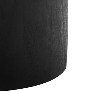 Safavieh Hope Round Wood Coffee Table XII23 Black Wood SFV9706A-2BX