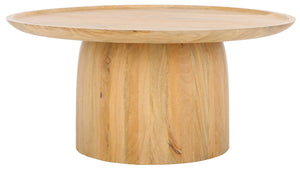 Safavieh Hope Round Wood Coffee Table Natural SFV9706B-2BX