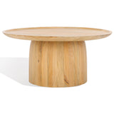 Safavieh Hope Round Wood Coffee Table Natural SFV9706B-2BX