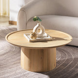 Safavieh Hope Round Wood Coffee Table Natural SFV9706B-2BX